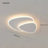 Dimmbare LED-Deckenleuchte mit doppelschichtigem Design in Weiß für Schlafzimmer