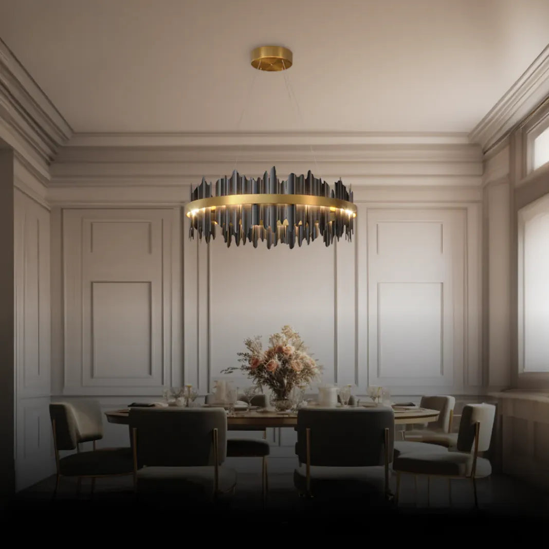 XXL Kronleuchter in nordischem schwarzem Luxus - Clowas.de