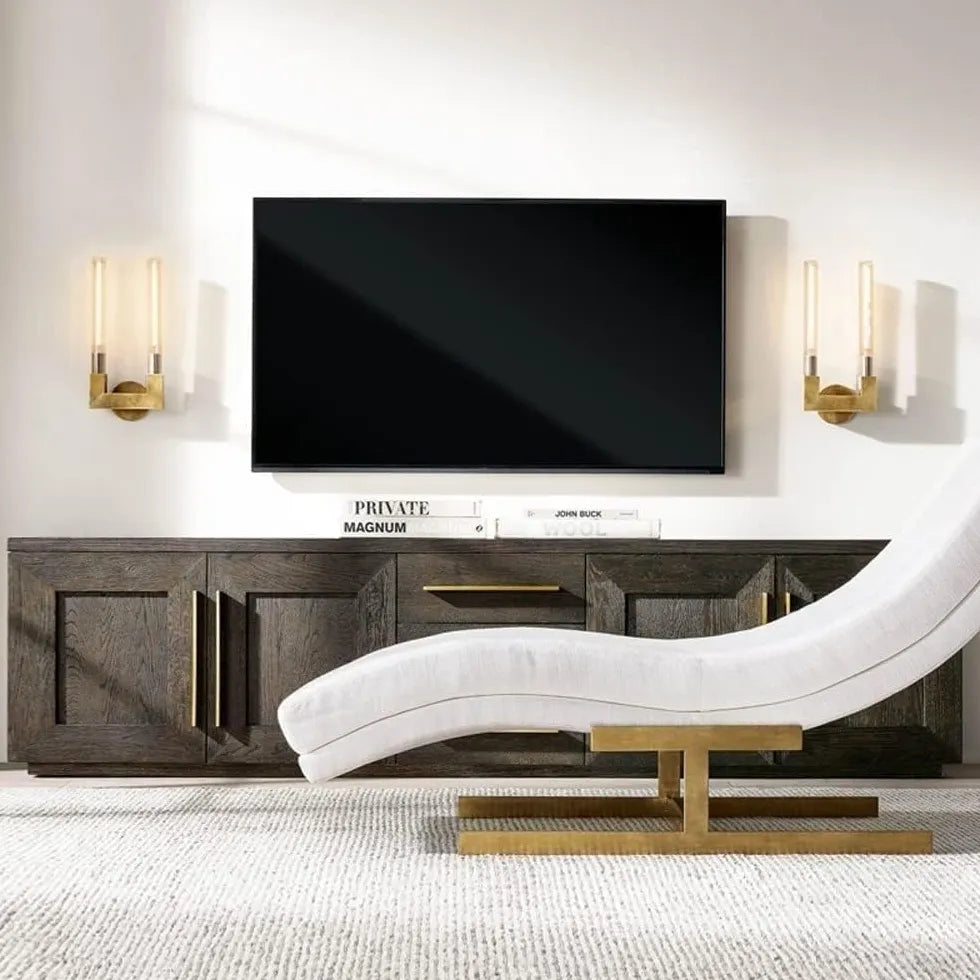 LED Wandleuchte Wohnzimmer moderne minimalistische Doppelstange - Clowas.de