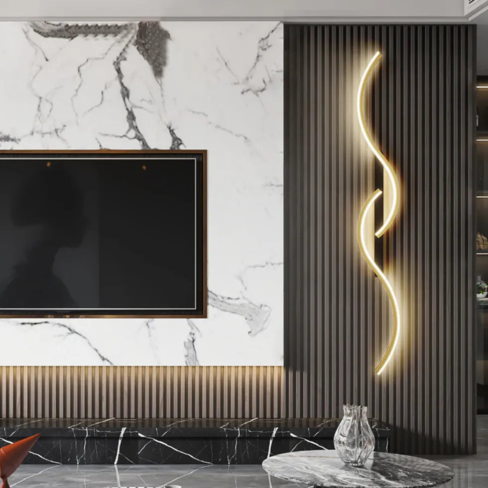 Wandleuchte lang schwarz moderne minimalistische Beleuchtung - Clowas.de