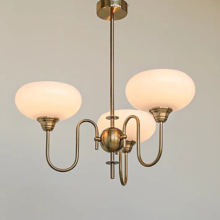 Deckenleuchte Messing Gold mit Bauhaus-Design und Glas - Clowas.de