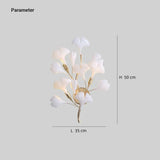 Wandleuchte Design Innen Ginkgo Blatt Keramik Dekor