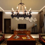 Metall Hängeleuchte im amerikanischen Seilstil mit Kerzen - Clowas.de