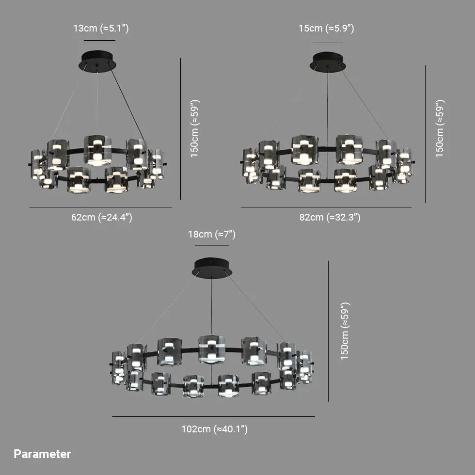 Metall Kronleuchter aus Vollkupfer nordisches Luxus Glas - Clowas.de