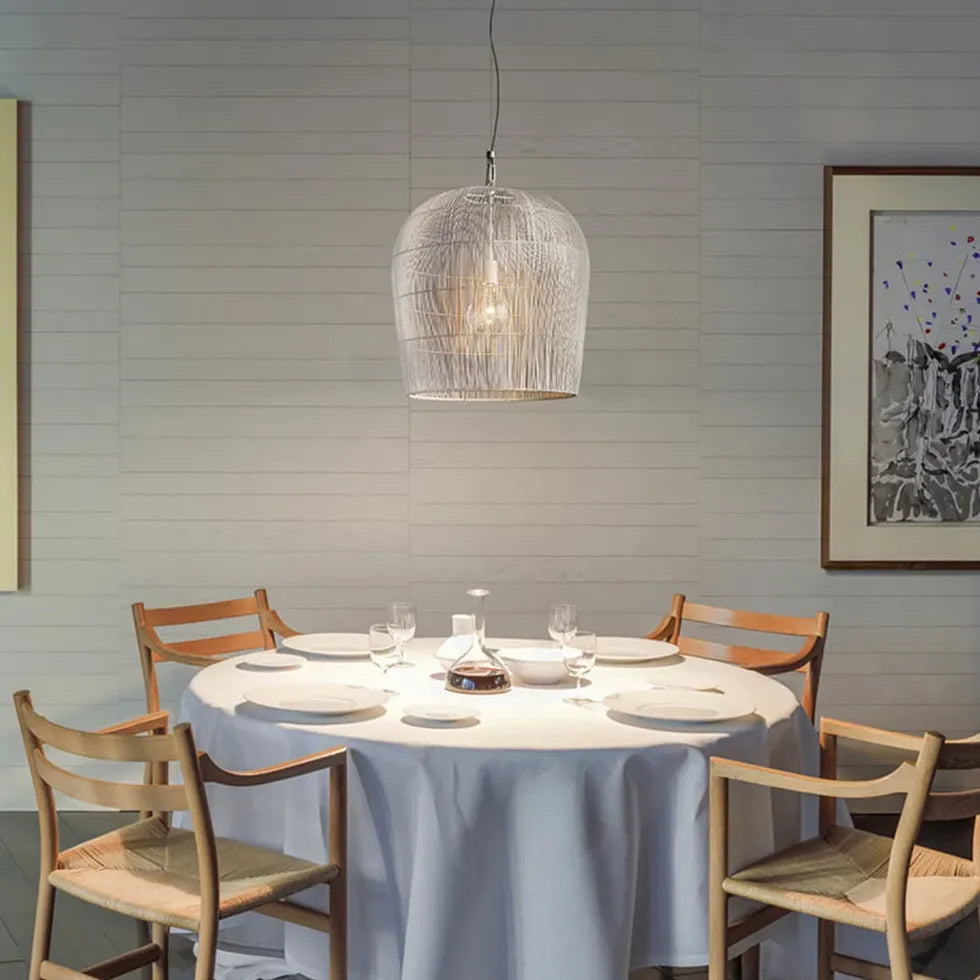 Modern Pendelleuchte Kücheninsel mit schwarzem Rattan Design - Clowas.de