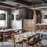 Modern Pendelleuchte Kücheninsel mit schwarzem Rattan Design - Clowas.de