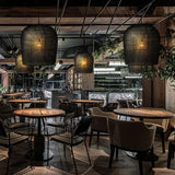 Modern Pendelleuchte Kücheninsel mit schwarzem Rattan Design - Clowas.de