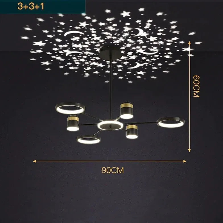 deckenleuchte led schwarz Moderne Nordic Sternenhimmel Deckenlampe - Clowas.de