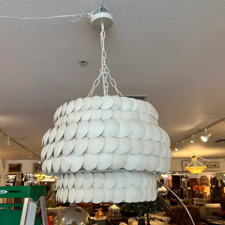 Moderne Hängeleuchte Esstisch Fischschuppen Weiß Simplistisch - Clowas.de