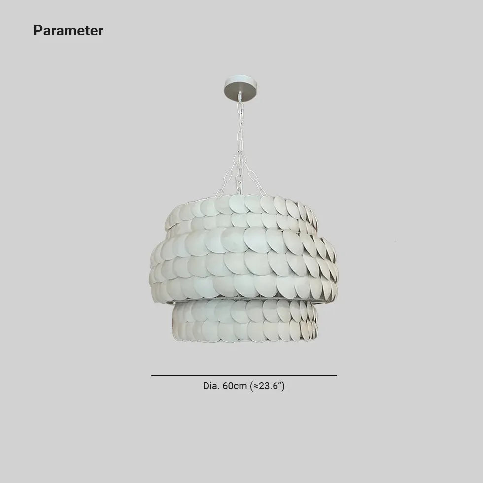 Moderne Hängeleuchte Esstisch Fischschuppen Weiß Simplistisch - Clowas.de