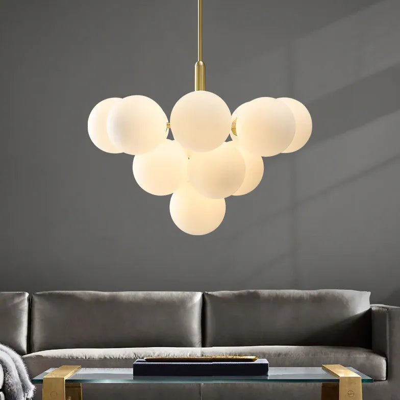 Moderne Kronleuchter Wohnzimmer in Cremefarbener Französischer Bubble Lampe - Clowas.de