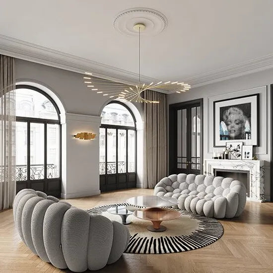 Moderne LED Deckenleuchten Wohnzimmer im nordischen Stil - Clowas.de