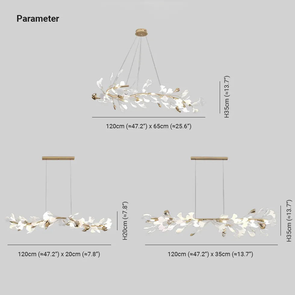 Moderne Pendelleuchte Küche Silber Ginkgo Nordisch - Clowas.de