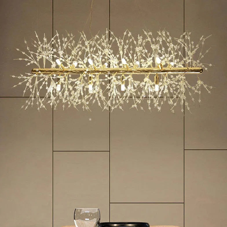 Moderner Kronleuchter Design nordisch minimalistischer goldener Kristall - Clowas.de