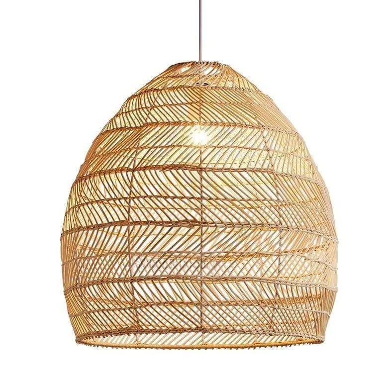 muto hölzerne vogelkäfige bambus rattan boho lampe pendelleuchte - Clowas.de