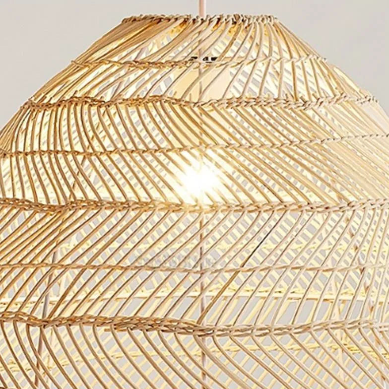 muto hölzerne vogelkäfige bambus rattan boho lampe pendelleuchte - Clowas.de
