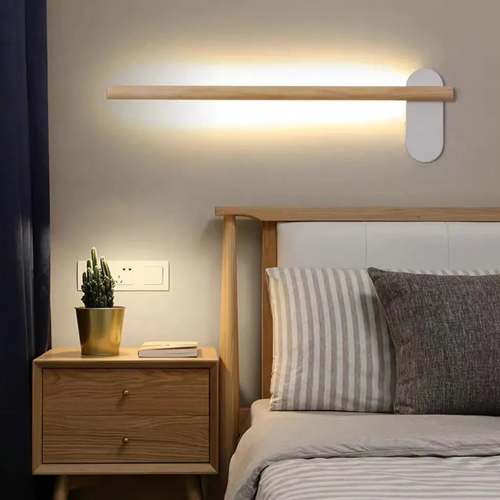 Wandleuchte weiss modern nordisch Holz Design - Clowas.de