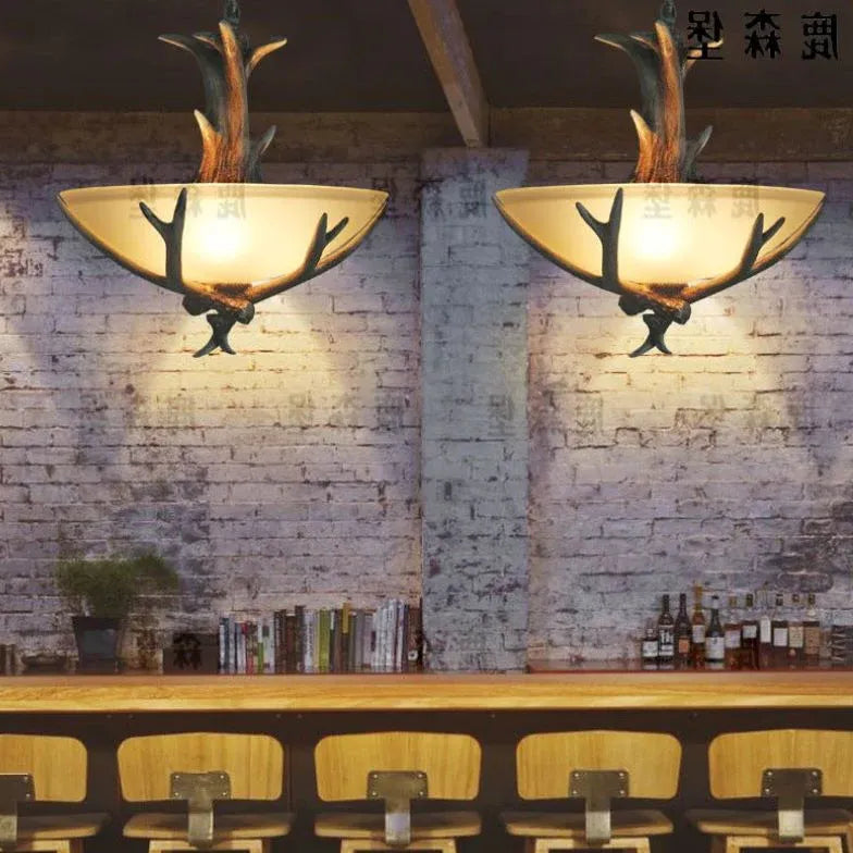 Pendelleuchte Antik Landhaus im Vintage Stil mit Hirschgeweih - Clowas.de