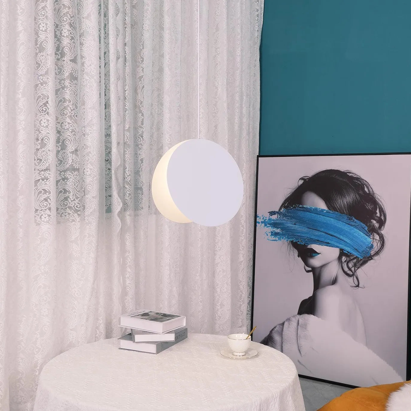 Pendelleuchte Küche einzeln nordisch weißes minimalistisches Design - Clowas.de