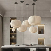 Pendelleuchte aus Stoff Nordisch Weißer Lampion Design - Clowas.de