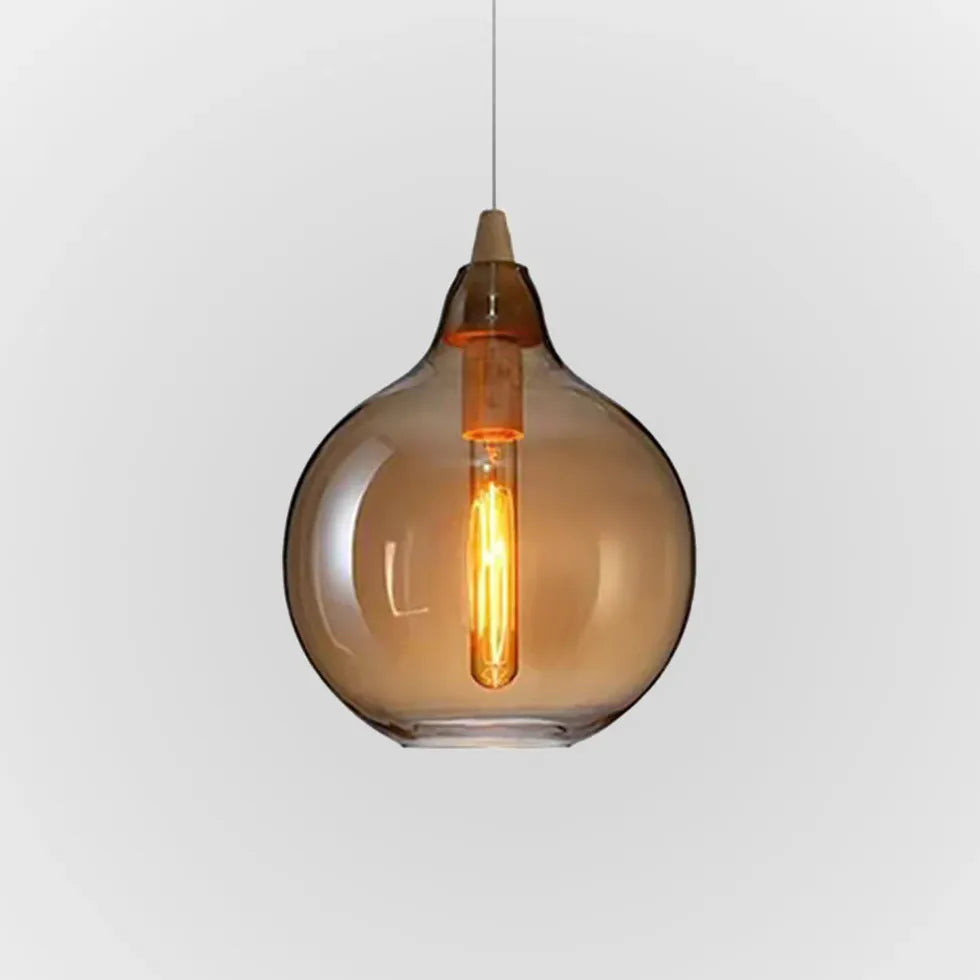 braune pendelleuchte im modernen skandinavischen stil - Clowas.de