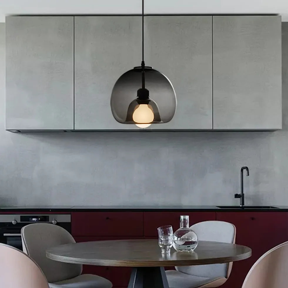 Pendelleuchte Bernstein Glas modernes Design Einfache Einzelkopf - Clowas.de