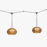 Pendelleuchte für aussen in schlichtem japanischem Rattandesign - Clowas.de