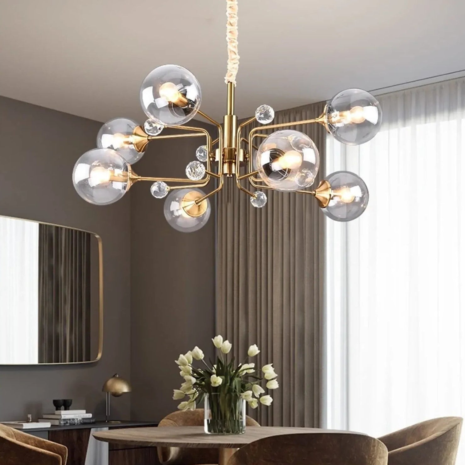 Pendelleuchte Grau Glas modernes LED Design - Clowas.de