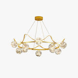 Pendelleuchte Kugel Glas Gold moderne leichte Krone - Clowas.de