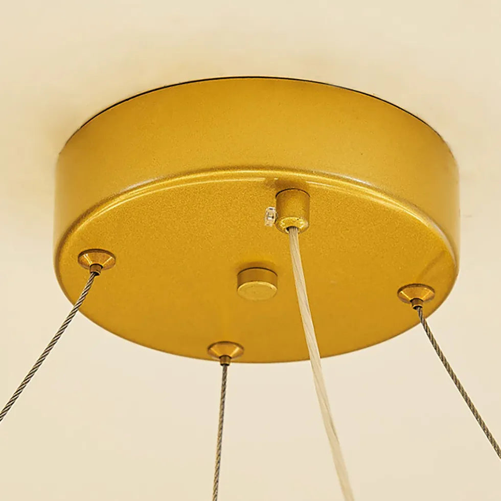 Pendelleuchte Kugel Glas Gold moderne leichte Krone - Clowas.de