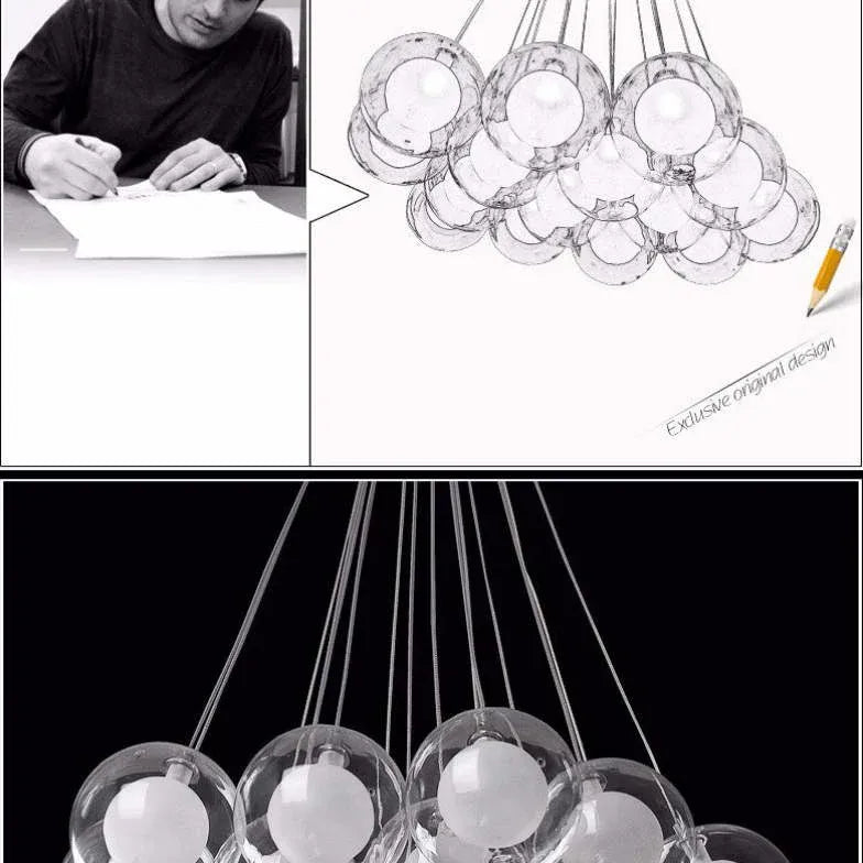 Pendelleuchte mehrflammig Glas modern und nordisch - Clowas.de