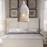 pendelleuchte rattan schwarz moderne nordische außenbeleuchtung - Clowas.de