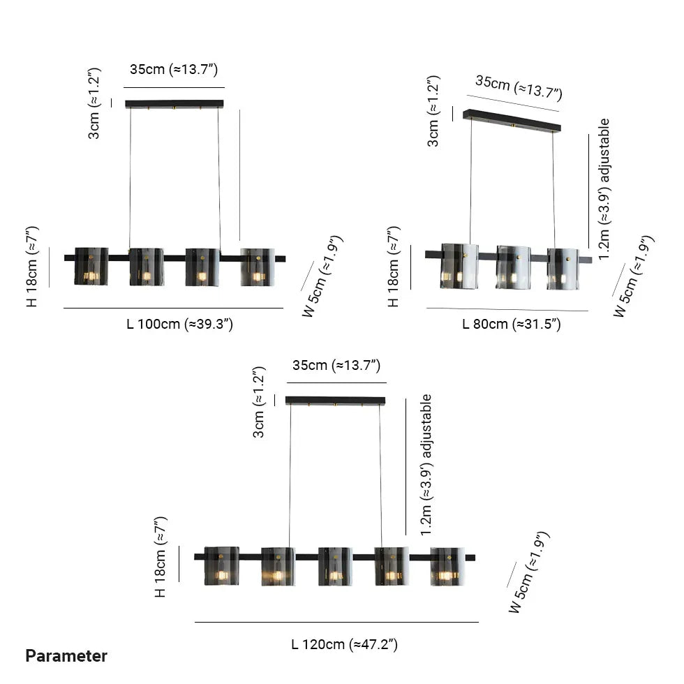 Pendelleuchte Rauchglas 3 flammig Nordisch Modern Acryl - Clowas.de