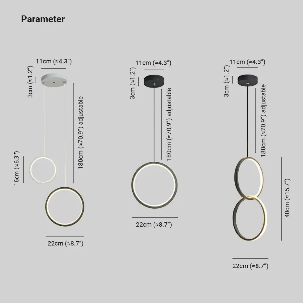 Pendelleuchte Ring dimmbar Modernes Design im skandinavischen Stil - Clowas.de