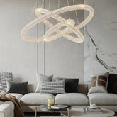 Pendelleuchte rund led im kristall minimalistischen Stil - Clowas.de
