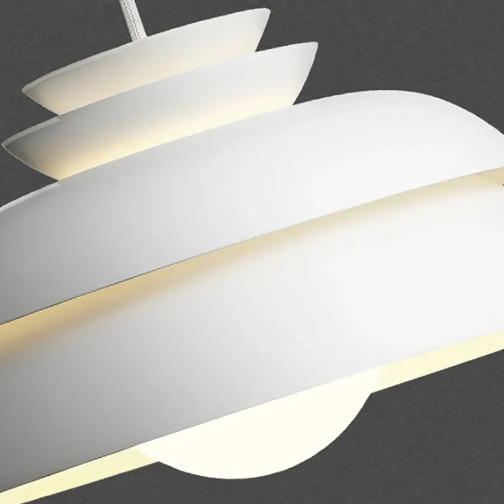 Pendelleuchte rund weiß im nordischen minimalistischen Stil - Clowas.de