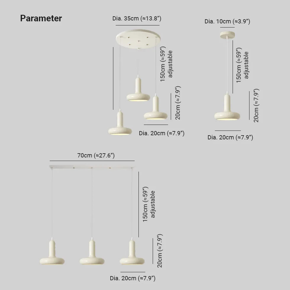 Pendelleuchte weiß rund für moderne einfache Esszimmer - Clowas.de