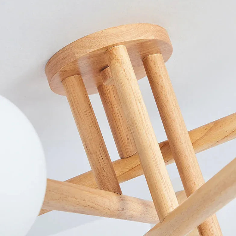 Rustikale Hängelampe Holz nordisch schlichtes Design - Clowas.de