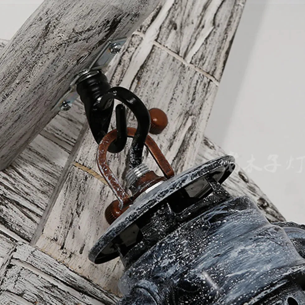 Rustikale Wandleuchten Vintage Schiffsholz im amerikanischen Stil - Clowas.de