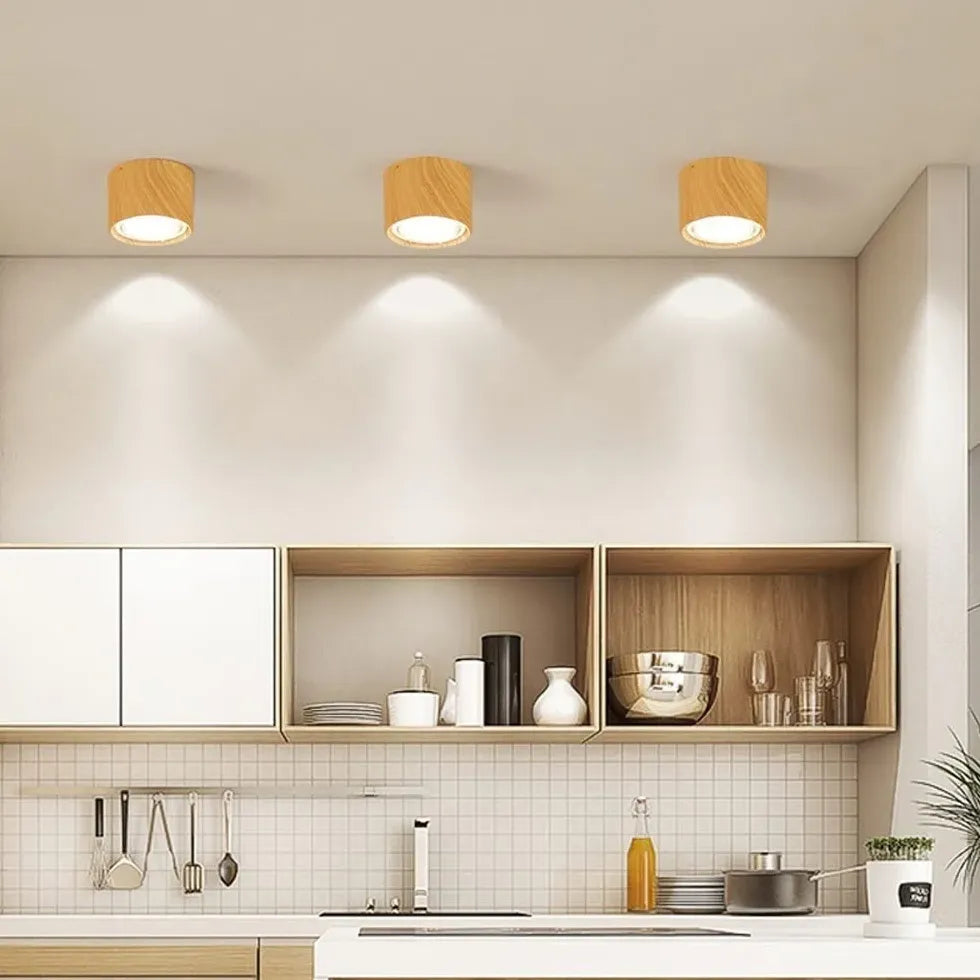 Schlichte kleine zylindrische Deckenleuchte weiß nordisch - Clowas.de