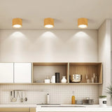 Schlichte kleine zylindrische Deckenleuchte weiß nordisch - Clowas.de