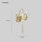 LED Wandleuchte im Schwanendesign für das Schlafzimmer