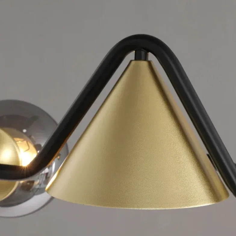 Schwarz goldene Hängelampe nordisch modern und luxuriös - Clowas.de