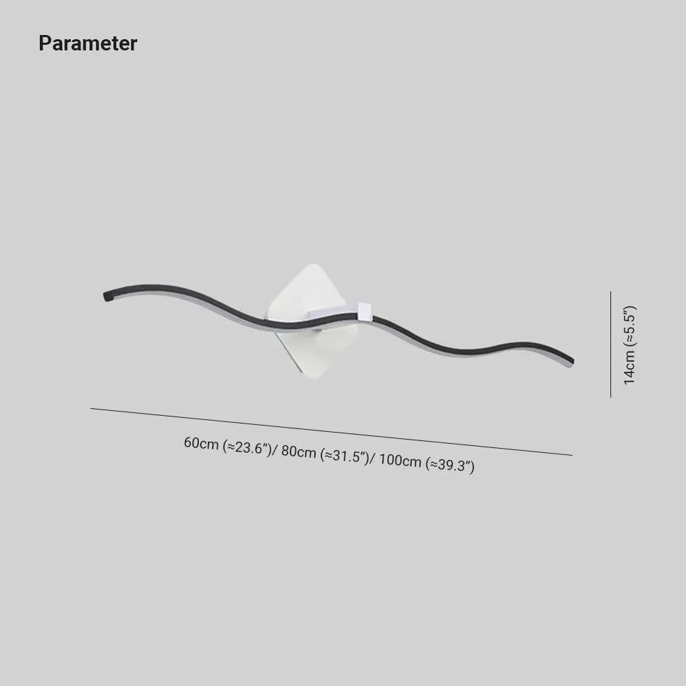 Schwarze Wandleuchten mit wellenförmigem minimalistischem Design - Clowas.de