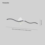 Schwarze Wandleuchten mit wellenförmigem minimalistischem Design - Clowas.de