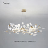 Kronleuchter Metall Silber Ginkgo Blatt Nordic - Clowas.de