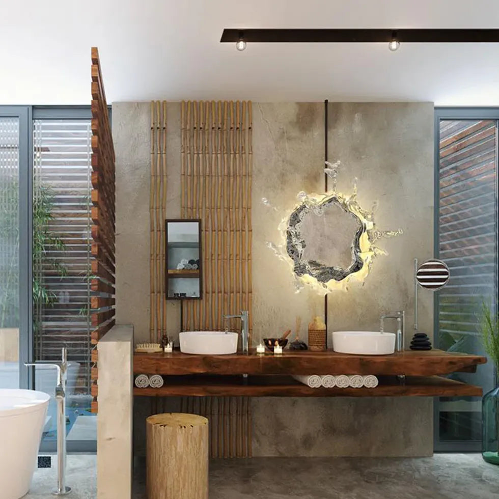 Spiegelleuchte Bad mit Schalter im kreativen Design - Clowas.de