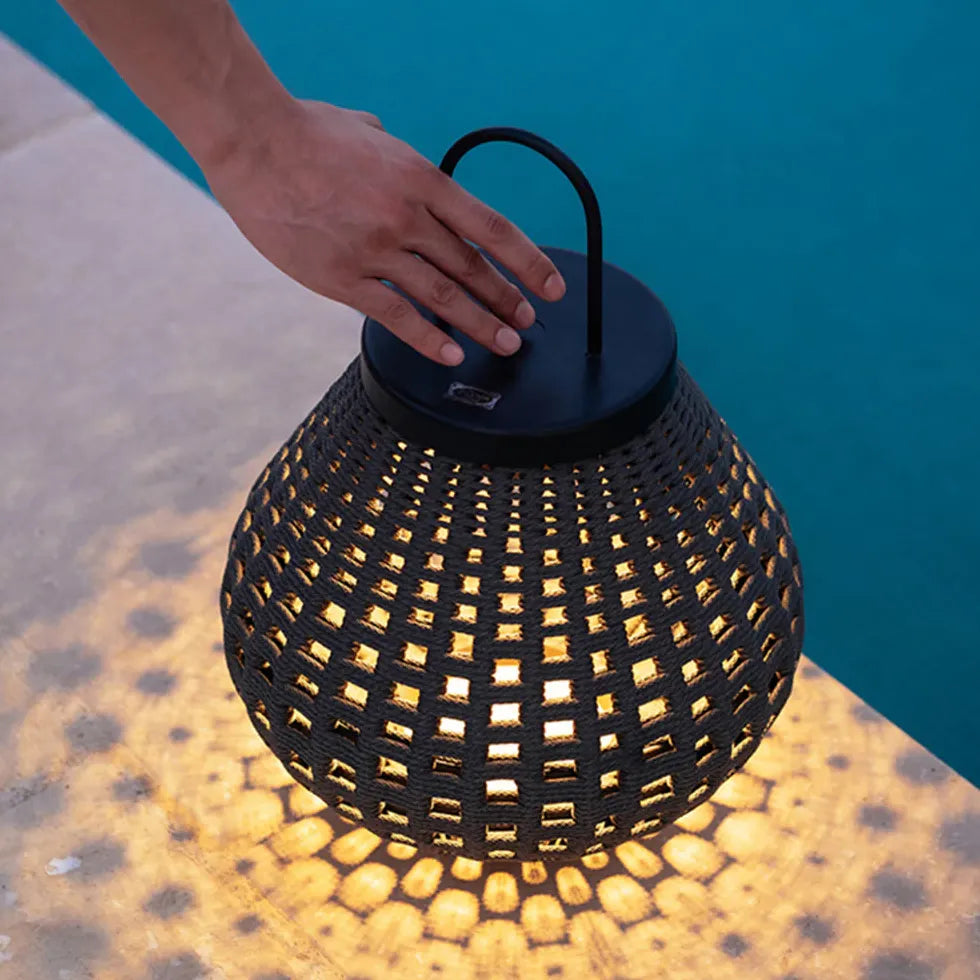 Stehlampe Akku Outdoor mit schlichtem Bambusdesign - Clowas.de