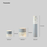 LED Stehlampe Weiß mit Zylindrischem Hohlraumdesign für den Außenbereich