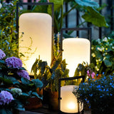 Stehlampe Outdoor Weiss schlichte wiederaufladbare Beleuchtung - Clowas.de